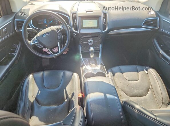 2FMPK4K82HBC25237 2017 FORD EDGE Бордовый Вид панели приборов
