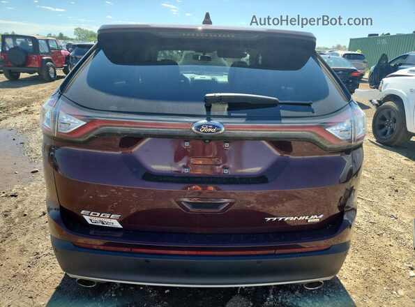 2FMPK4K82HBC25237 2017 FORD EDGE Бордовый Вид сзади