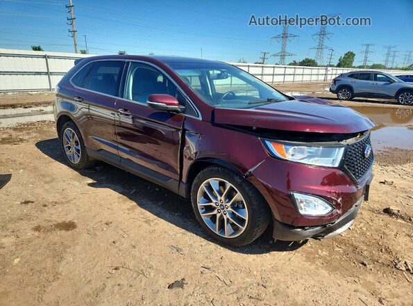 2FMPK4K82HBC25237 2017 FORD EDGE Бордовый Передняя правая четверть