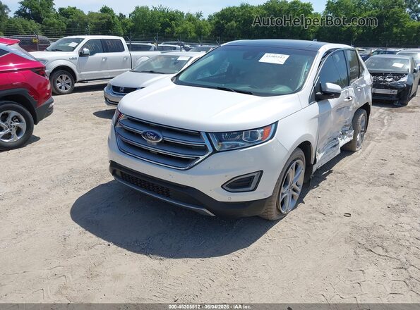 2FMPK4K82JBC46580 2018 FORD EDGE White Առջևի ձախ երեք քառորդ տեսարան