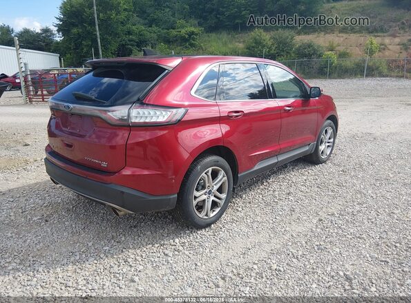 2FMPK4K83HBB35689 2017 FORD EDGE Красный Задняя правая четверть