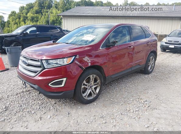 2FMPK4K83HBB35689 2017 FORD EDGE Красный Передняя левая четверть