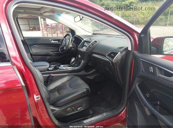 2FMPK4K83HBB35689 2017 FORD EDGE Красный Вид салона спереди