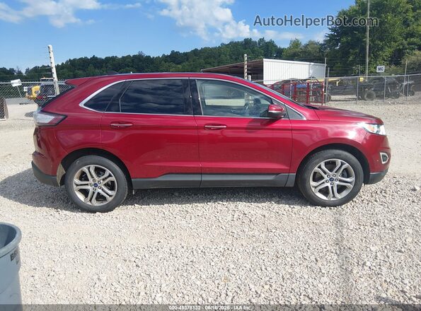 2FMPK4K83HBB35689 2017 FORD EDGE Красный Вид задней части салона