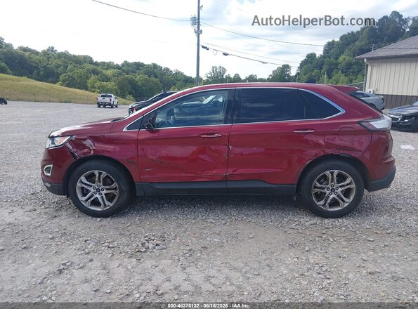 2FMPK4K83HBB35689 2017 FORD EDGE Красный Панорамный вид салона 360°