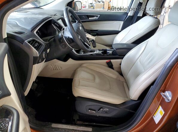 2FMPK4K83HBC08401 2017 FORD EDGE Orange Front interior view
