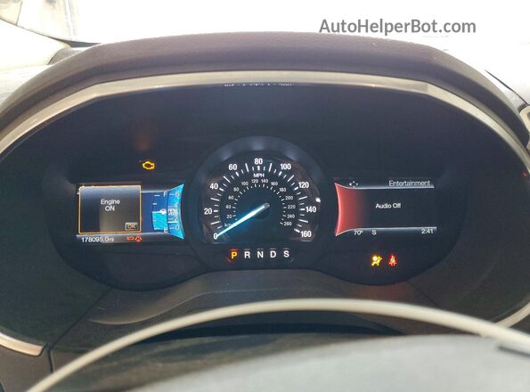 2FMPK4K83HBC08401 2017 FORD EDGE Orange Instrument cluster view