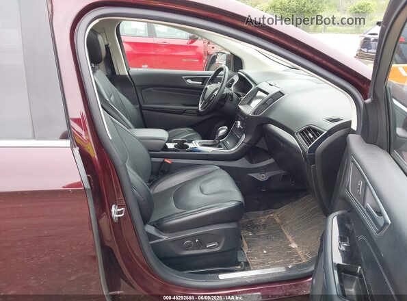 2FMPK4K83JBC00983 2018 FORD EDGE Burgundy წინა სალონის ხედი