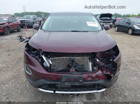 2FMPK4K83JBC00983 2018 FORD EDGE Burgundy უკანა სალონის ხედი