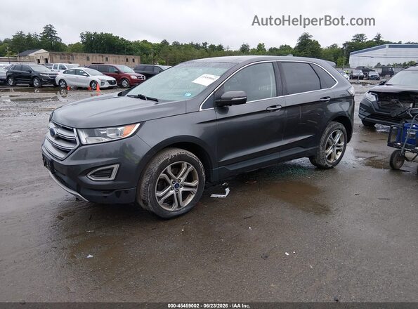 2FMPK4K83JBC33014 2018 FORD EDGE Gray Передня ліва чверть