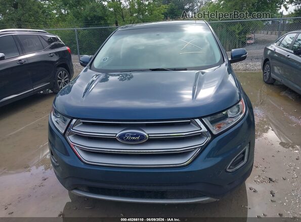 2FMPK4K84GBC35024 2016 FORD EDGE Blue Widok zestawu wskaźników