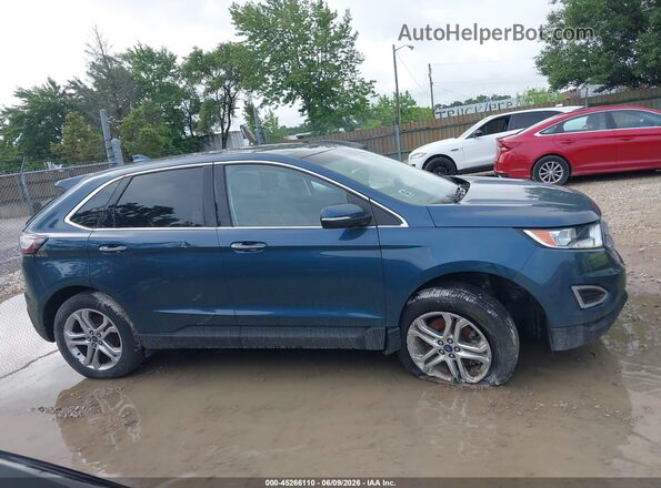 2FMPK4K84GBC35024 2016 FORD EDGE Blue Widok wnętrza z tyłu