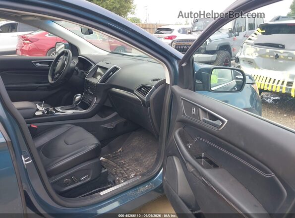 2FMPK4K84GBC35024 2016 FORD EDGE Blue Widok wnętrza z przodu