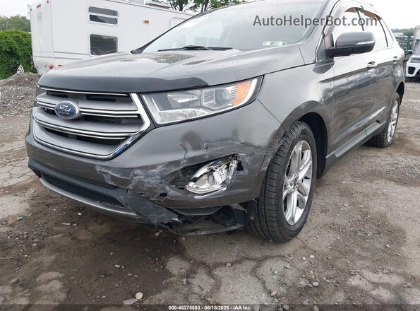 2FMPK4K85JBC13394 2018 FORD EDGE Gray Դիմացի տեսք