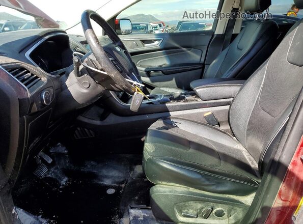 2FMPK4K86JBB53609 2018 FORD EDGE Red Front interior view