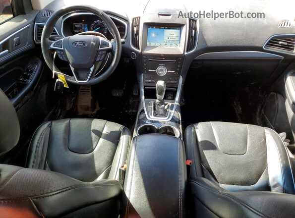 2FMPK4K86JBB53609 2018 FORD EDGE Red Dashboard view