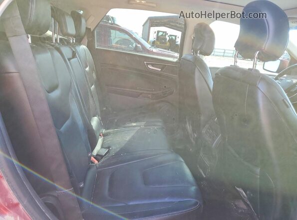 2FMPK4K86JBB53609 2018 FORD EDGE Red Rear seats view