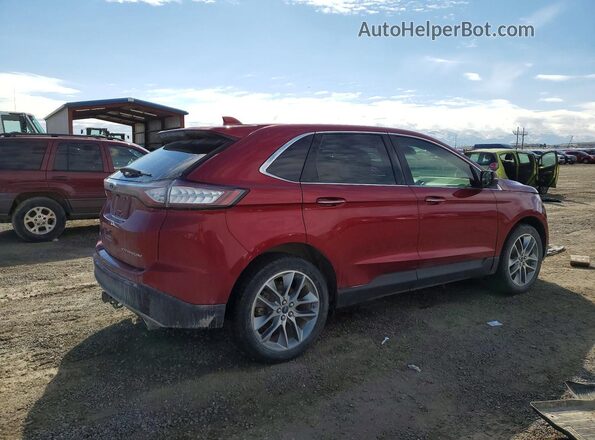 2FMPK4K86JBB53609 2018 FORD EDGE Red Rear right