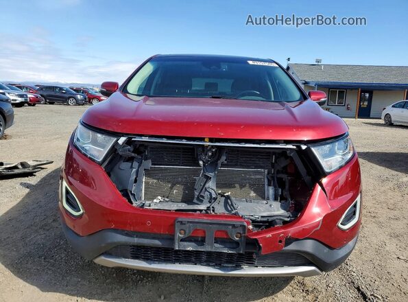 2FMPK4K86JBB53609 2018 FORD EDGE Red Front view