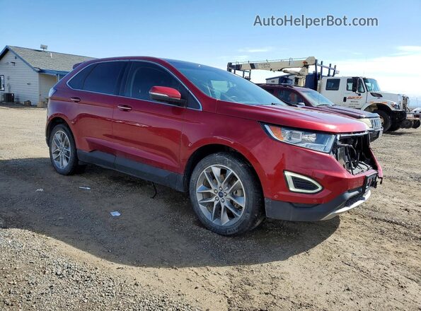 2FMPK4K86JBB53609 2018 FORD EDGE Red Front right