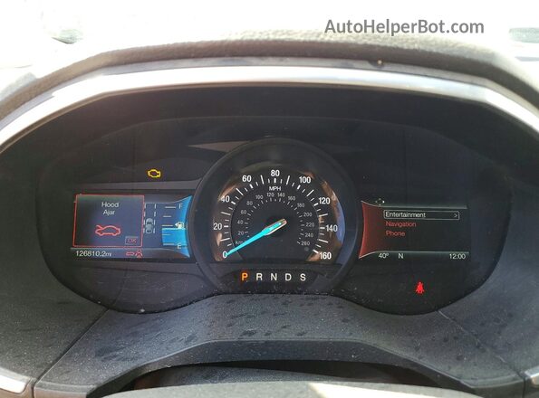 2FMPK4K86JBB53609 2018 FORD EDGE Red Instrument cluster view