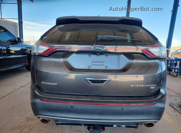 2FMPK4K87HBB99654 2017 FORD EDGE Gray უკანა ხედი