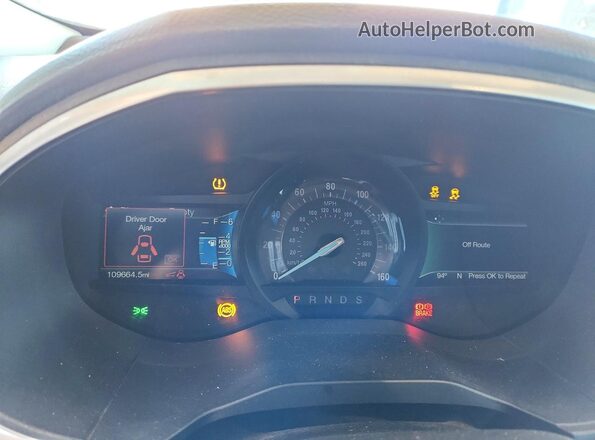 2FMPK4K87HBB99654 2017 FORD EDGE Gray ხელსაწყოთა პანელის ხედი