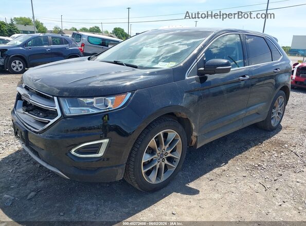 2FMPK4K89HBC53049 2017 FORD EDGE Black Przód lewy