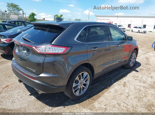 2FMPK4K8XJBB37106 2018 FORD EDGE Gray Rear right