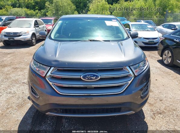 2FMPK4K8XJBB37106 2018 FORD EDGE Gray Instrument cluster view