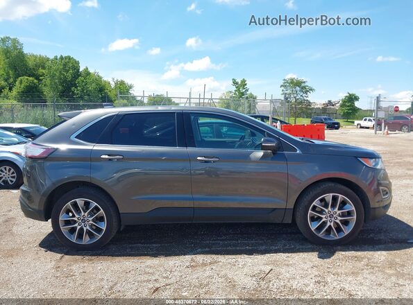 2FMPK4K8XJBB37106 2018 FORD EDGE Gray Rear interior view