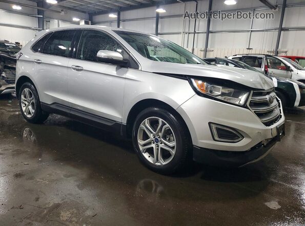 2FMPK4K90GBB96053 2016 FORD EDGE Silver Delantero derecho