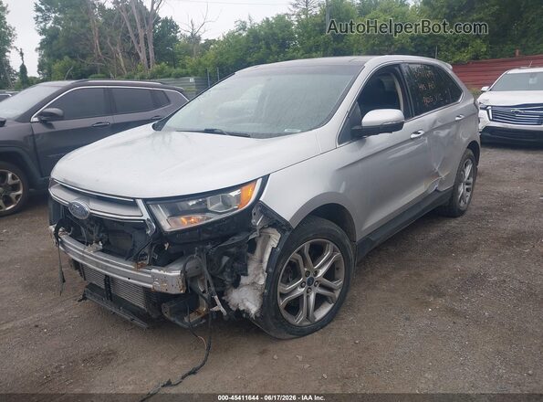 2FMPK4K90HBB05560 2017 FORD EDGE Silver Передня ліва чверть