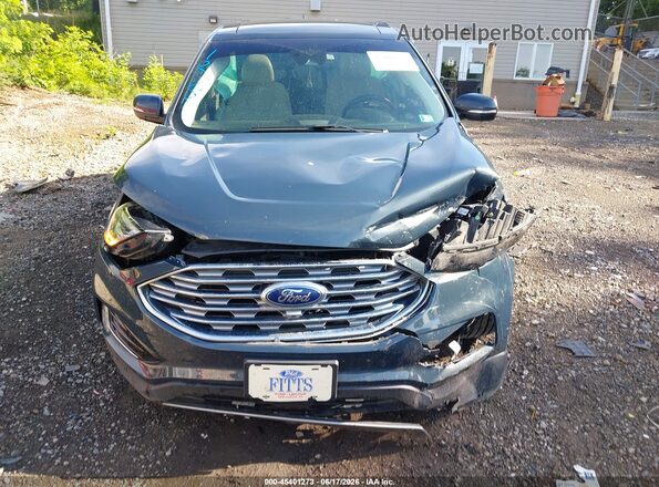 2FMPK4K90KBB40882 2019 FORD EDGE Blue Widok zestawu wskaźników