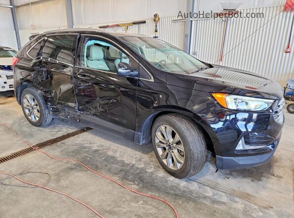 2FMPK4K90KBB61487 2019 FORD EDGE Black Delantero derecho