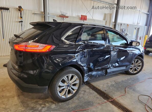 2FMPK4K90KBB61487 2019 FORD EDGE Black Trasero derecho
