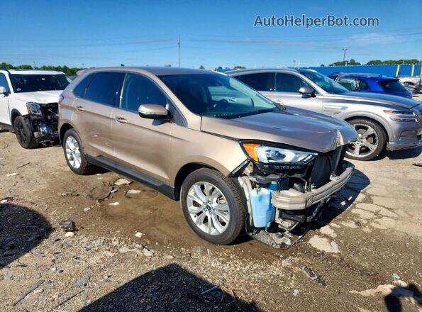 2FMPK4K90MBA20938 2021 FORD EDGE Tan Przód prawy