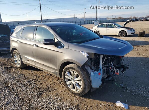 2FMPK4K90NBA45470 2022 FORD EDGE Gray Delantero derecho