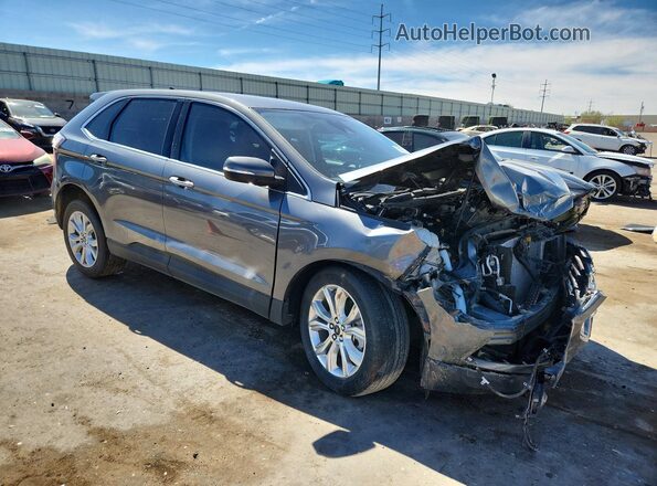 2FMPK4K90PBA30437 2023 FORD EDGE Gray Delantero derecho