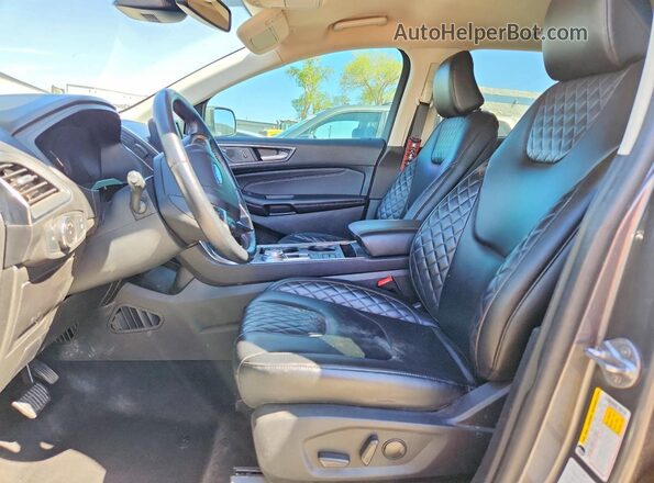 2FMPK4K90PBA30437 2023 FORD EDGE Gray Vista interior delantera