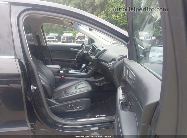 2FMPK4K91HBB89887 2017 FORD EDGE Black Vista interior delantera