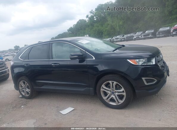 2FMPK4K91HBB89887 2017 FORD EDGE Black Vista interior trasera