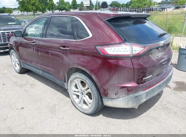 2FMPK4K91HBC11824 2017 FORD EDGE Burgundy Rear left