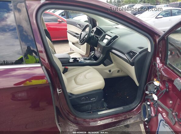2FMPK4K91HBC11824 2017 FORD EDGE Burgundy Front interior view