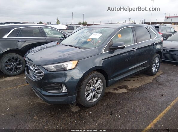 2FMPK4K91NBA66926 2022 FORD EDGE Green Przód lewy