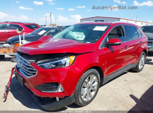 2FMPK4K91PBA54200 2023 FORD EDGE Maroon წინა მარცხენა ხედი სამი მეოთხედიდან