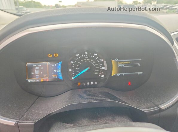 2FMPK4K92HBB20139 2017 FORD EDGE Черный Вид щитка приборов