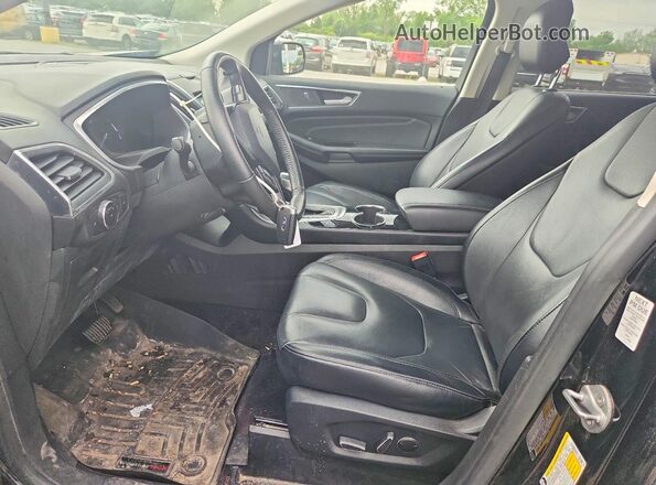 2FMPK4K92HBB20139 2017 FORD EDGE Черный Вид салона спереди