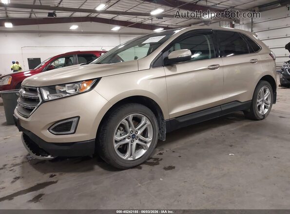 2FMPK4K92JBB85286 2018 FORD EDGE Beige Передня ліва чверть