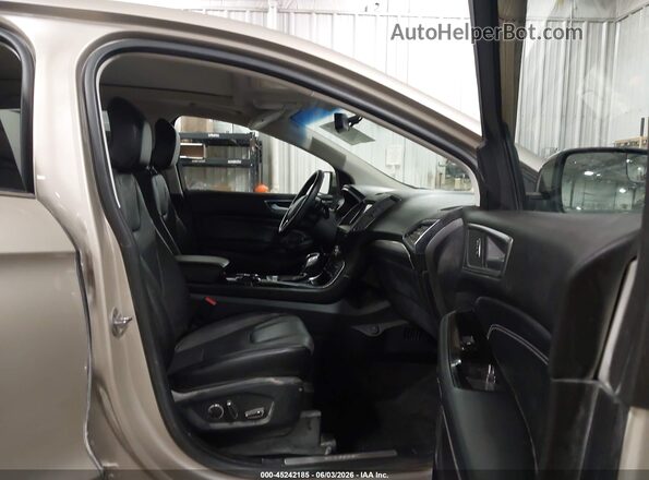 2FMPK4K92JBB85286 2018 FORD EDGE Beige Вид салону спереду